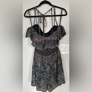 BCBG Eneration Bcbgeneration Dark Grey Moss Spaghetti Strap Jumpsuit Romper L